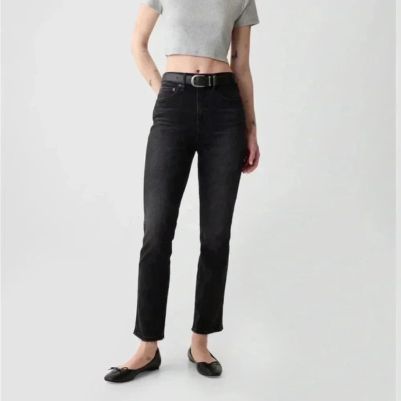 GAP Denim - GAP Vintage Slim High Rise Jeans Unfinished Hem Black 30/10 EUC​